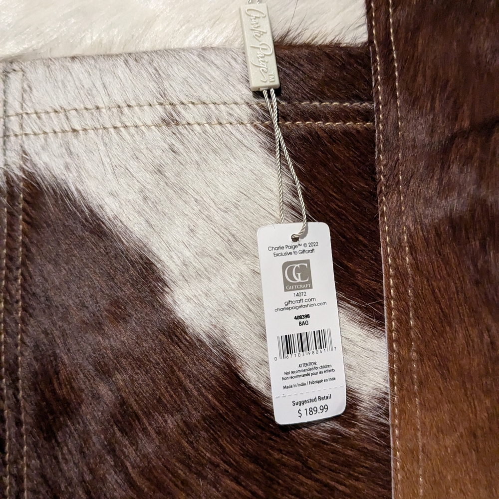Charlie Paige Multicolor Large Cowhide Shoulder Bag - Picture 7 of 13